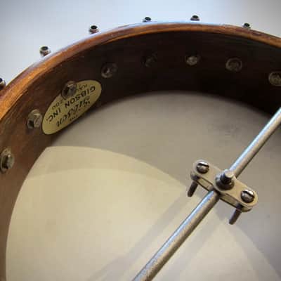 Gibson Tenor Banjo Model TB-1 Four String with Resonator Circa-1925-Dark Sunburst image 23