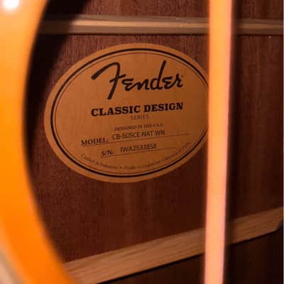 Fender CB-60SCE ACB Acoustic-Electric Bass with Laurel Fretboard 2020s - Aged Cognac Burst image 4