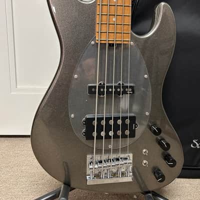 Sadowsky MetroExpress 21 Fret Vintage M/J Bass 5 String Maple Fretboard - Silver Metallic image 2