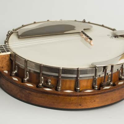 Plectrum Banjo, made by Lyon & Healy, c. 1925, black hard shell case. image 16