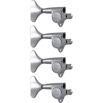 GROVER Mini Bass 144 Series Tuning Machines Regular Chrome Reverse 4-in-line image 1