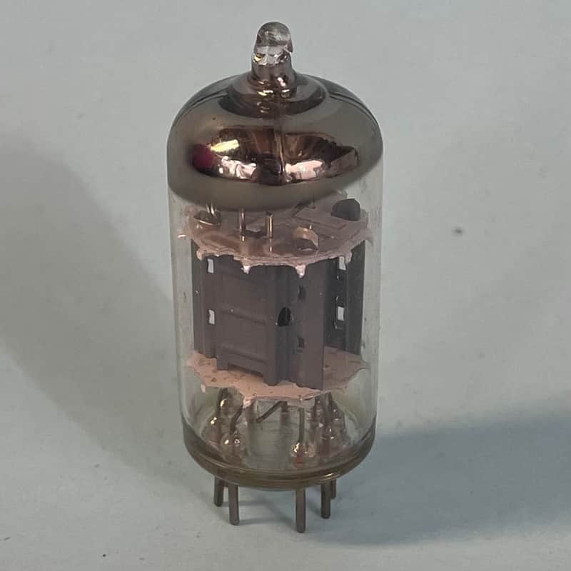 1964 Philips 12AX7 ECC83 Vintage I65 Ribbed Plate Halo Getter Tube! T197 image 1
