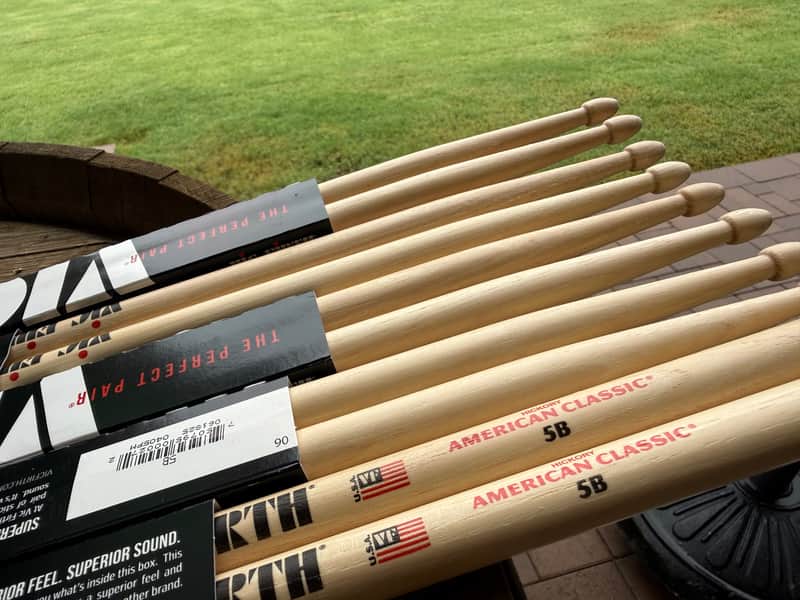 Vic Firth 5B American Classics Wood Tip Drum Sticks Bundle (5 Pairs) image 1