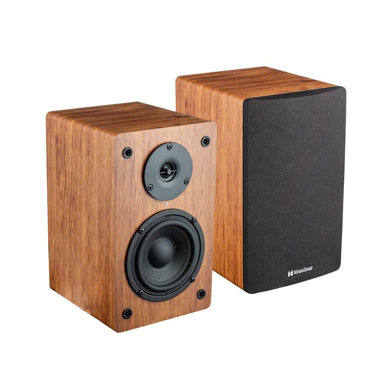 Knox Gear LP1 Powered Bookshelf Bluetooth Speakers (Wood Finish) image 1