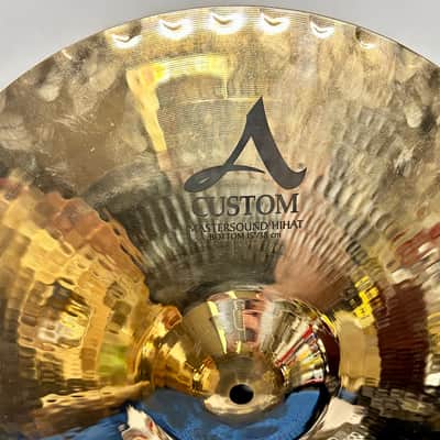 Zildjian 15" A Custom Mastersound Hi-Hat Cymbals (Pair) 2004 - Present - Brilliant - NOS - 1148 Grams Top / 1616 Grams Bottom image 8