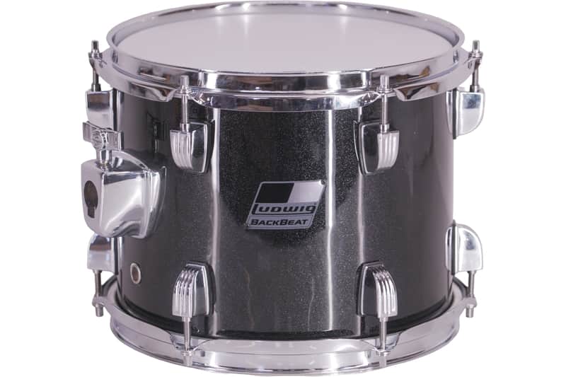 Ludwig BackBeat 10" x 8" Rack Tom Drum – Black Sparkle – Mint image 1