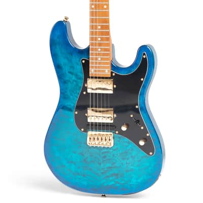 Jamstik Deluxe MIDI Guitar - Blue - B-Stock 2025 - Blue Flamed Maple Veneer with Transparent Finish image 4