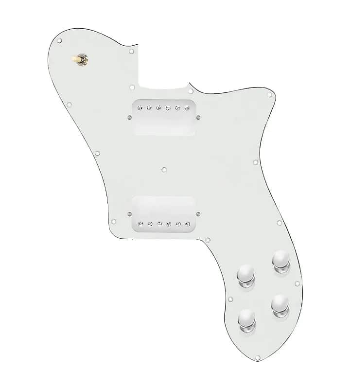 920D Custom '72 Deluxe Tele Loaded Pickguard w/ Cool Kid Humbuckers Parchment / Nickel image 1