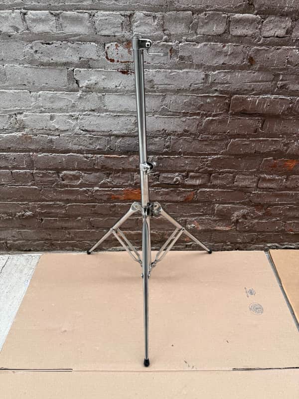 Vintage Unbranded Straight Cymbal Stand Made in France – Incomplete – Used image 1