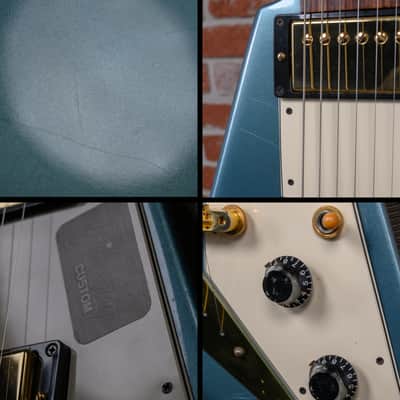 Gibson Custom Shop 1959 Mahogany Flying V Limited Run Pelham Blue VOS 2014 w/OHSC image 13