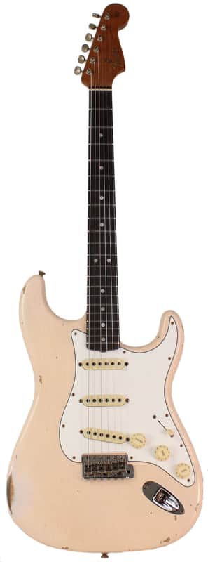 Fender Custom Shop 1964 Stratocaster, Relic, Super Faded Aged Shell Pink image 1