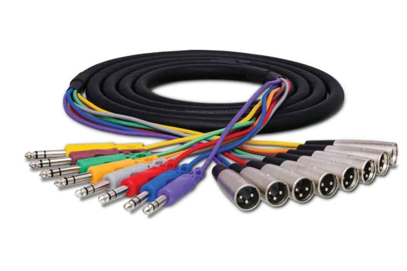 Hosa Balanced Snake, 1/4 in. TRS to XLR3M, 2 m, STX-802M image 1
