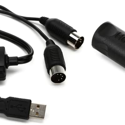Roland UM-ONE mk2 USB MIDI Interface  Bundle with Hosa GPM-103 1/4 inch TRS Male to 3.5mm TRS Female Stereo Headphone Adapter image 1