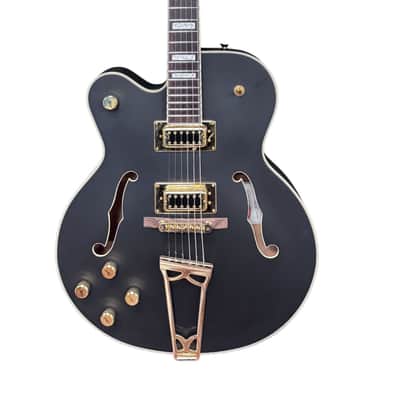 Preowned Gretsch G5191 Tim Armstrong Electromatic Hollowbody Left-Handed Electric Guitar - Matte Black image 1