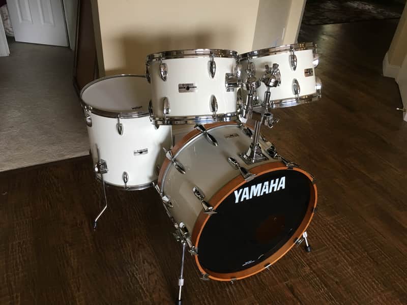 1970's Yamaha Recording Custom 9000 Series White Drum Set- image 1