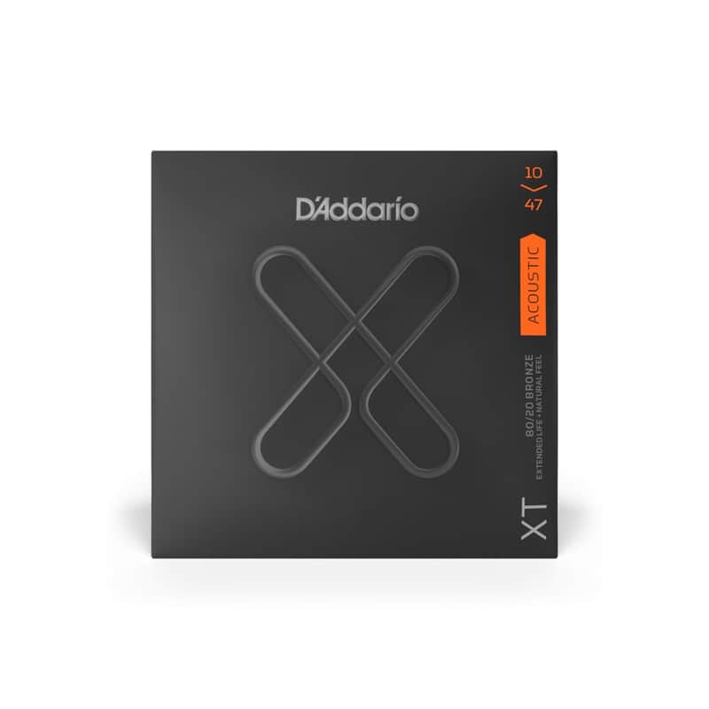 D'Addario XT - XTABR1047 - Acoustic Guitar String Set - 80/20 Bronze - Extra Light Coated - 10-47 (XTABR1047) image 1