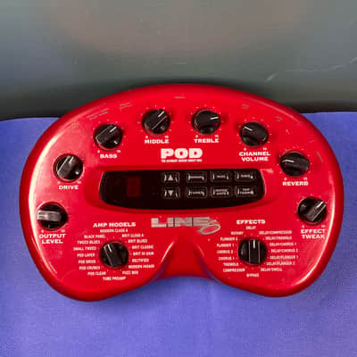 Line 6  POD Guitar Multi-Effects Processor 1998 - red image 1