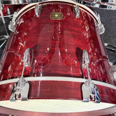 ~BENTLEY'S EXCLUSIVE~ Gretsch USA Custom 5-Piece 10/12/14/16/22 Drum Kit Set in Walnut Gloss Lacquer with Square Badges image 6