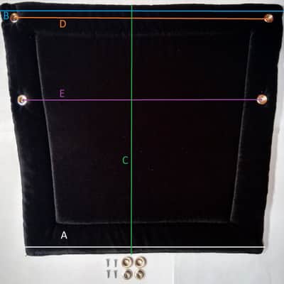 NEW Black Accordion Back Pad Width (17.75 in / 45cm) Length (12.75in / 32cm) image 2