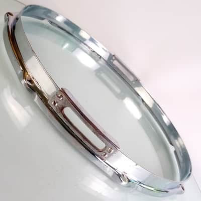European 13 5/8"Chrome-Brass Stick-Chopper 8Lug Snare Drum Resonant Rim/Hoop COB image 4