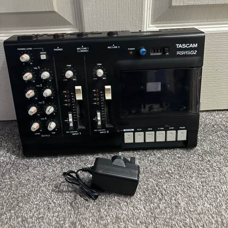 TASCAM Porta 02 Ministudio 4-Track Cassette Recorder 2000s - black [ custom pitch modded] image 1