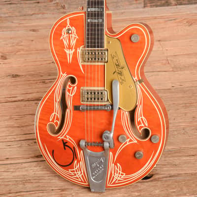 Gretsch Custom Shop Stephen Stern Masterbuilt 6120 Orange Pinstripe 2006 - Zac Brown image 2