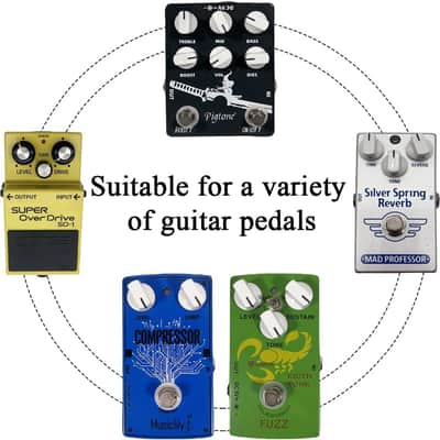 Guitar Pedal Power Supply Adapter 9V DC 1A Tip Negative 3 Way Daisy Chain Cables for Guitar Effect Pedal(Tip Negative) image 5