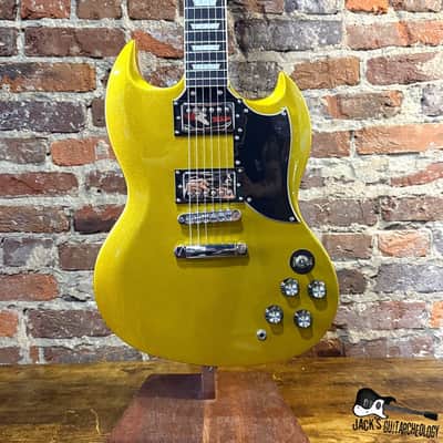Firefly FFLGS "Double Horn Style" Electric Guitar (2020s - Gold Sparkle)