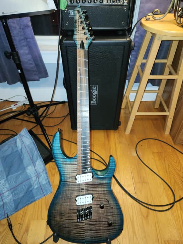 2016 Kiesel DCM6 Aqua Flamed Maple image 1
