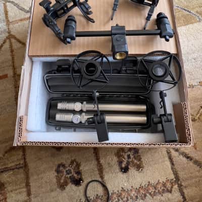 Vintage Pair AKG C-451e with new CK-1 capsule H-51 shock mount, H-15 swivel mount image 8