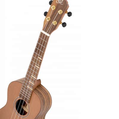 Ortega RUTI-CC-L Timber Series Solid Cedar Top Okoume Neck 4-String Concert Ukulele For Left Hand Player w/Gig Bag image 7