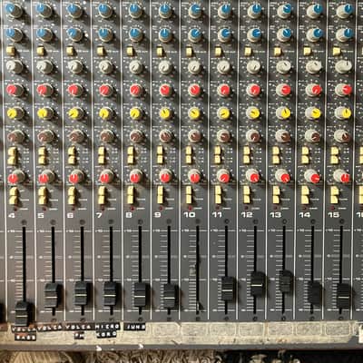 read description: rare Allen & Heath SR Series 416, multitrack, 4 Groups, vintage analog console, late 1980s, Wooden Panels, EQ, Effect Sends Buses image 15