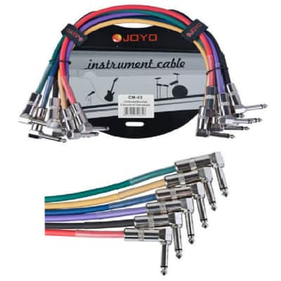 JOYO CM-05 2-Pack 1.2 ft Guitar Patch Cables multi colors image 3