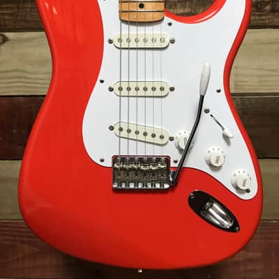 Squier Hank Marvin Stratocaster Fiesta Red 1990 With Tweed case image 7