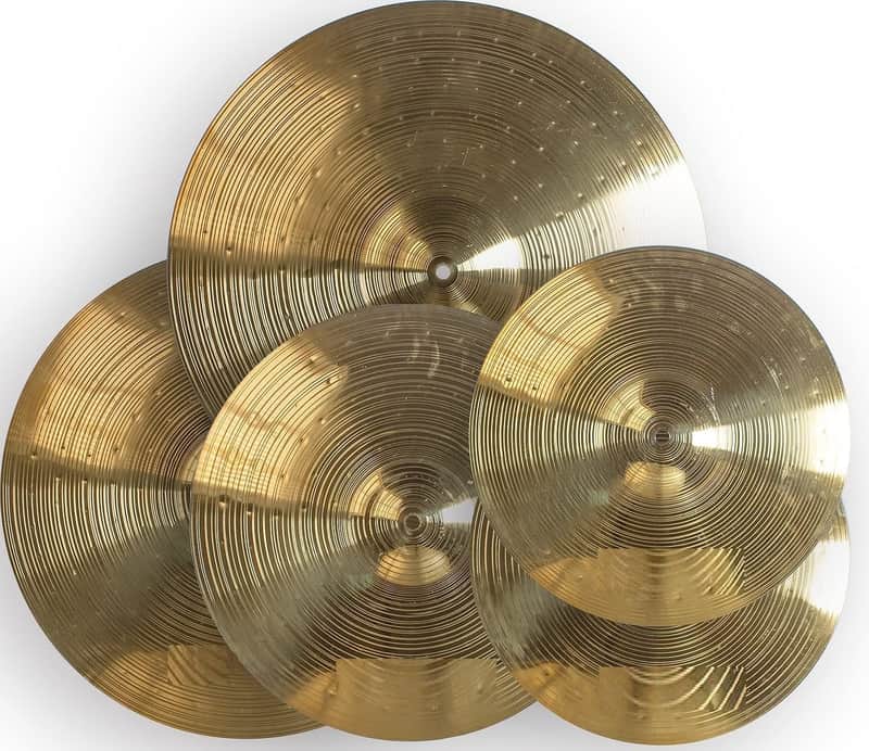 Cymbal Exquisite Alloy Cymbal Set 14"/16"/18"/20" 5 Pieces Drum Cymbal Drum Practice Cymbals image 1