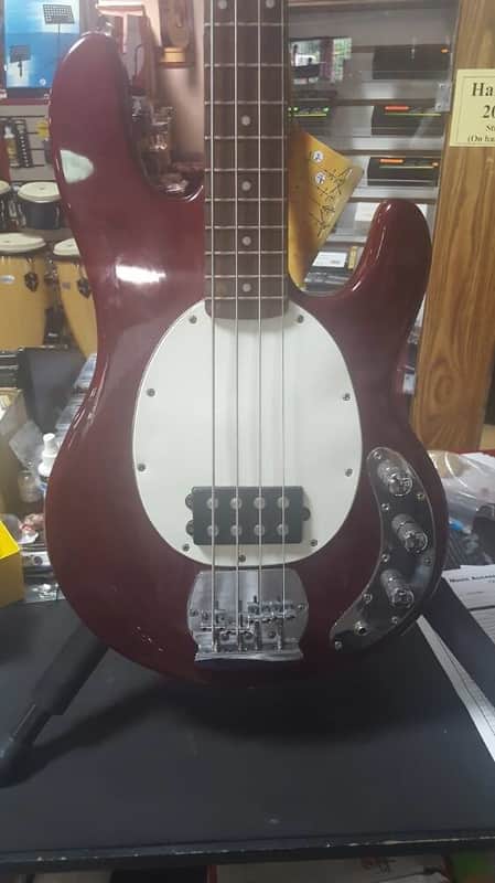 Jay Turser "Music Man Stingray" Style Transparent Red image 1