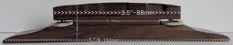 Archtop Guitar Bridge Indian Rosewood Vintage Archtops Guitar Bridge Restorations image 1