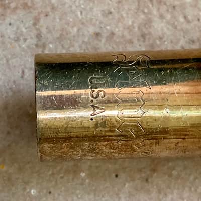 Used Selmer USA Long Neck Metal Tenor Sax 7 Star Mouthpiece; leather ligature and cap image 3