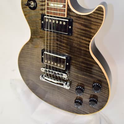 2011 Gibson Chad Kroeger "Blackwater" Les Paul LTD Electric Guitar, Trans Black w/ Case image 4
