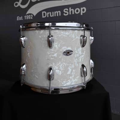 Vintage Early 1970's Slingerland SoundKing 10x14 Rack Tom with Mount in White Marine Pearl image 1