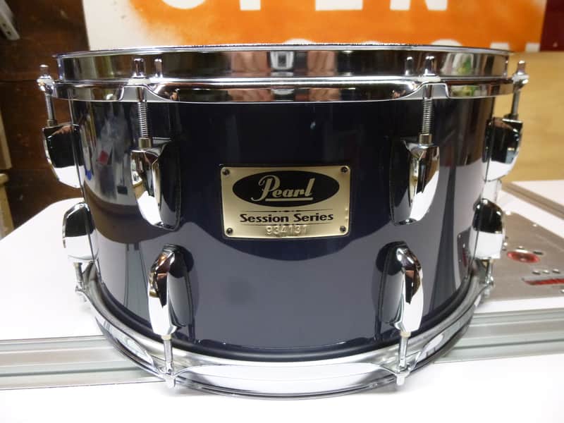 Double A Drums 7.5x14" snare drum former 1st gen Pearl Session tom, ocean blue wrap, video image 1