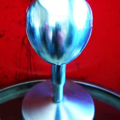 Vintage 1950's Electro-Voice 950 Cardax Crystal Microphone Hi Z w 423A desk stand display prop image 11