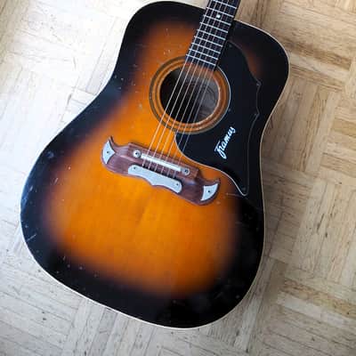 Framus 5/196 Texan "Dreadnought" style acoustic guitar - 1969 - tobacco burst image 3