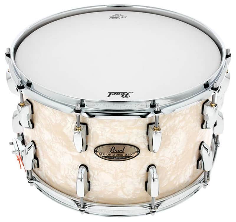 Pearl Session Studio Select 8x14" Snare Drum STS1480S/C405 (Nicotine White Marine Pearl)