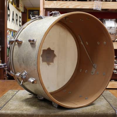 1970s Slingerland Gene Krupa Deluxe Outfit in Sparkling Silver Pearl 14x20 9x13 16x16 image 17
