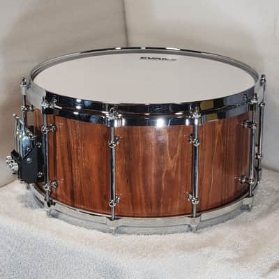 JT Custom Drums 14x7 Patagonian Rosewood Solid Orchestral Stave Snare Drum image 9