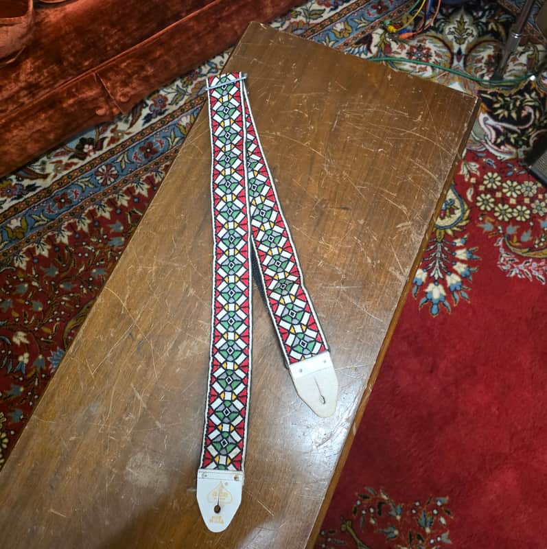 Ace Stained Glass Guitar Strap Vintage 1960s image 1