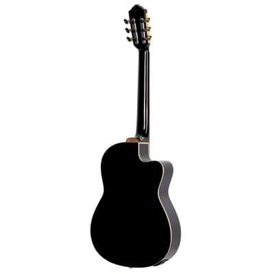 Ortega RCE138-T4BK-L Performer Series Solid Spruce Top Mahogany Neck Cutaway Nylon 6-String Classical Acoustic-Electric Guitar w/Gig Bag For Left Hand Player image 3