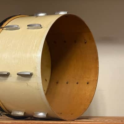 1940's Gretsch 24" BroadKaster White Marine Pearl 14x24 Bass Drum 3-ply image 14