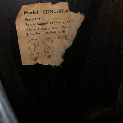 Vintage Fender Concert Amp 1963 1964 Blackface Pre CBS image 4